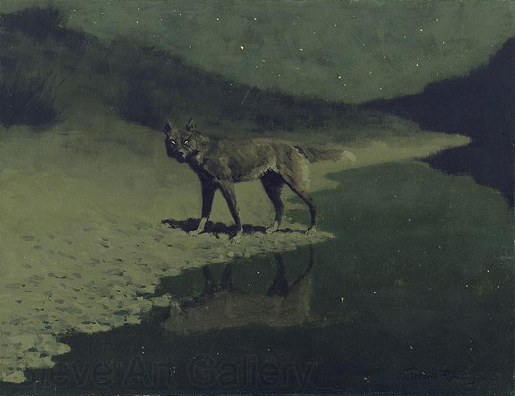 Frederic Remington Moonlight, Wolf